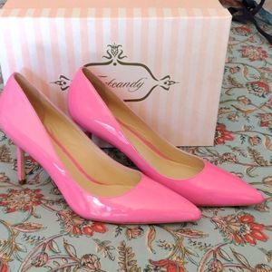 Footcandy Bright Pink Patent Heels